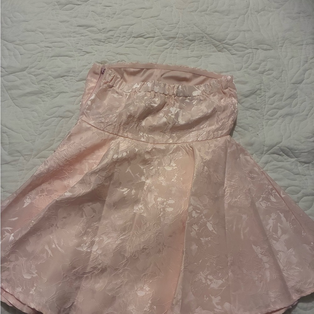 Elegant Pink Floral Women's Dress